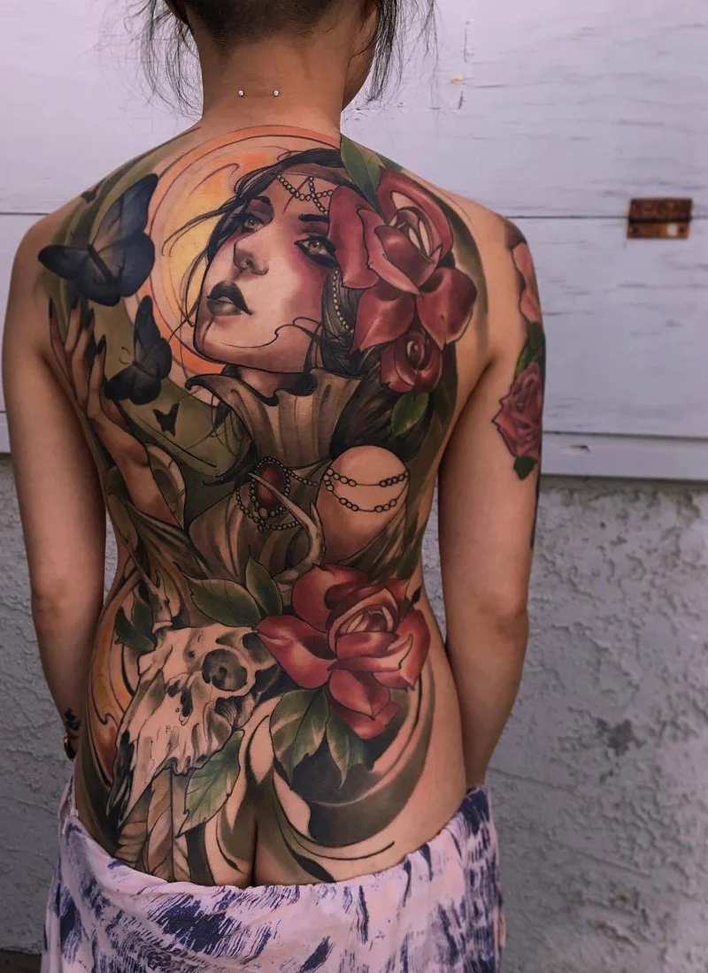 Matthew Tischler's neo traditional tattoo