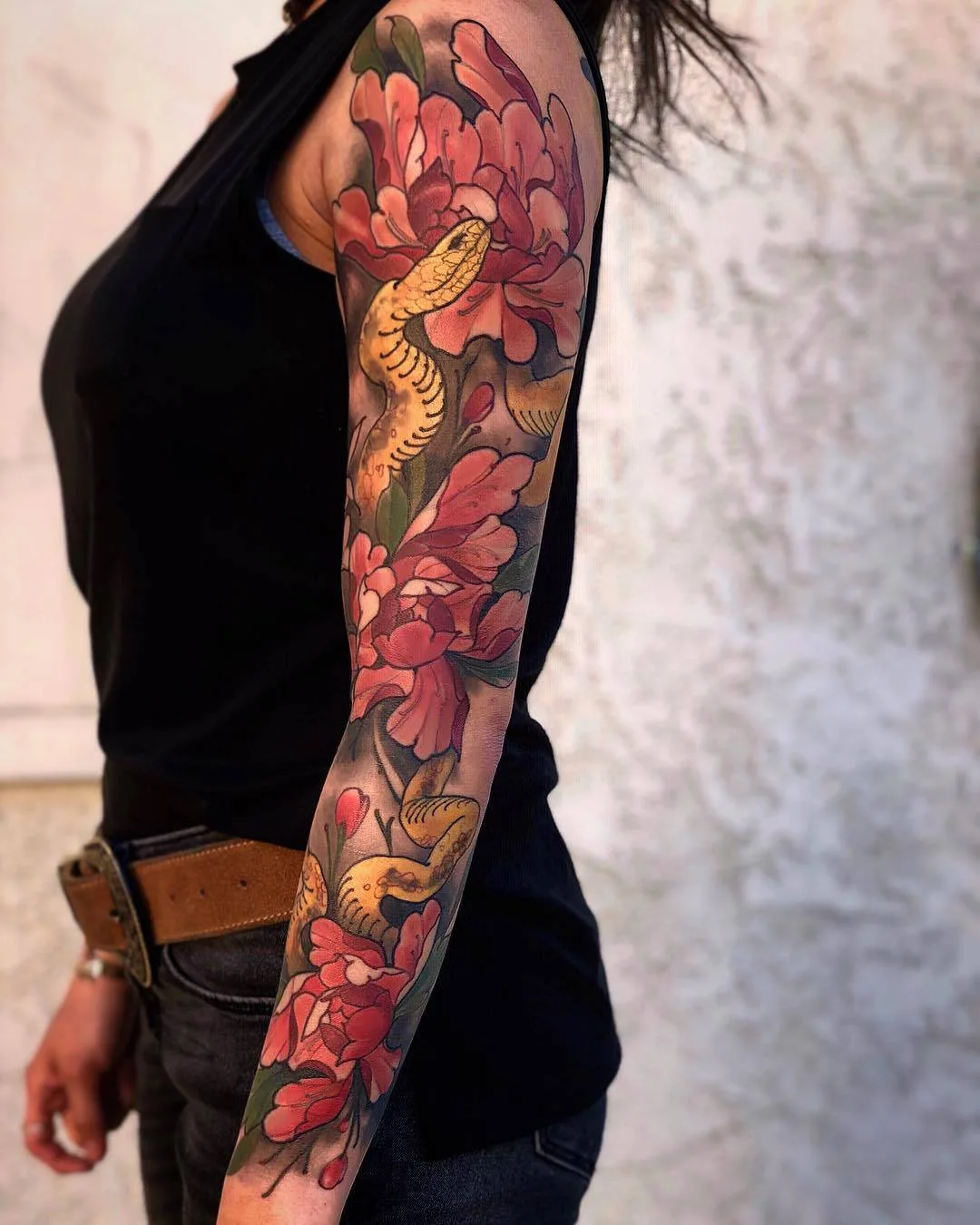 Tattoo artist Matt Tischler, authors style color neo traditional tattoo | USA