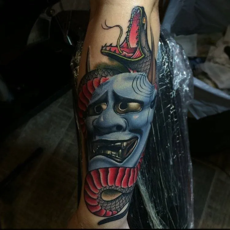 Tattoo artist John Yogi Barrett, authors style realistic tattoo with traditional images | USA