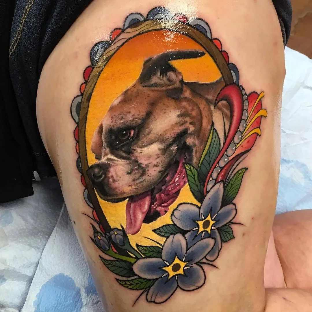 Tattoo artist John Yogi Barrett, authors style realistic tattoo with traditional images | USA