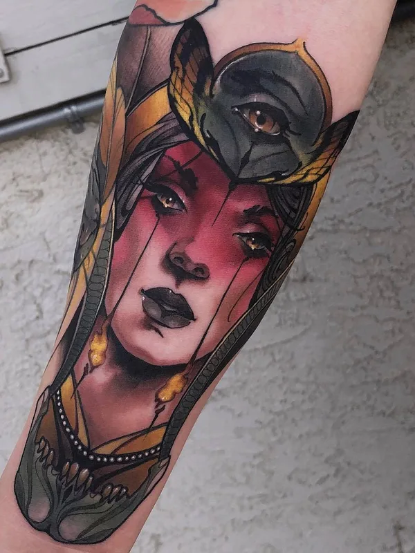 female color illustrative 纹身 在 forearm #26767 | 纹身师 Matt Tischler