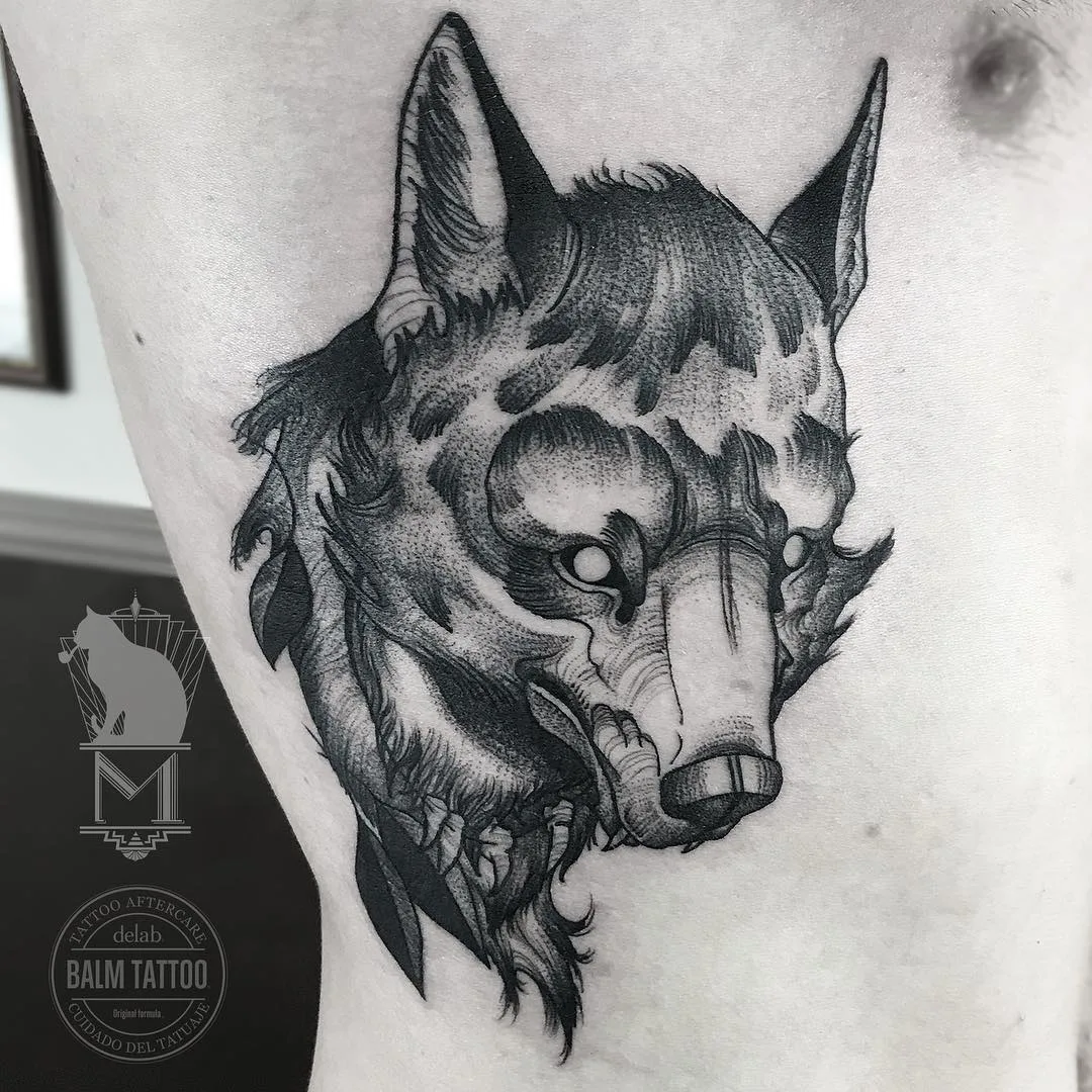 Tatuador Maurycy Szymczak, autores blackwork sketch tattoo | Polônia