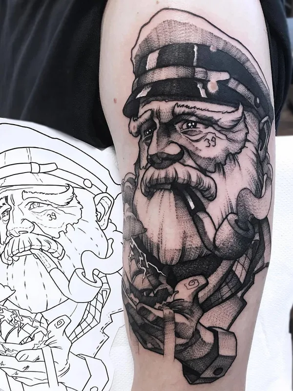 black and grey blackwork Tatuaggio su forearm #26664 | Tatuatore Maurycy Szymczak