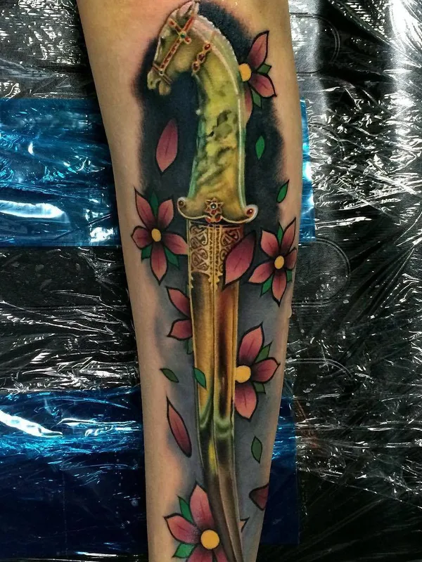 color illustrative 纹身 在 forearm #26742 | 纹身师 John Yogi Barrett