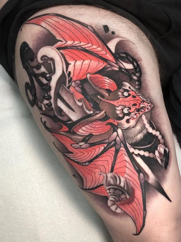 color neo traditional Tatuagem em thigh #26956 | Tatuador MOSH