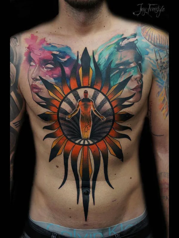 male color illustrative татуировка на chest #27009 | Тату мастер Jay Freestyle