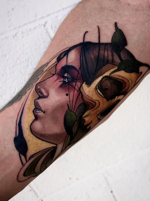 female color illustrative 纹身 在 forearm #26777 | 纹身师 Matt Tischler