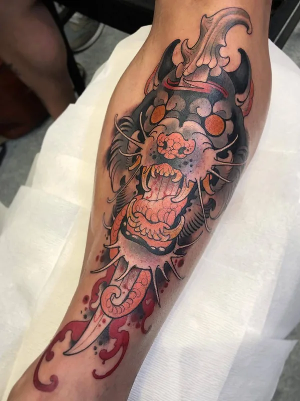 color japanese Tatuagem em calf #26965 | Tatuador MOSH