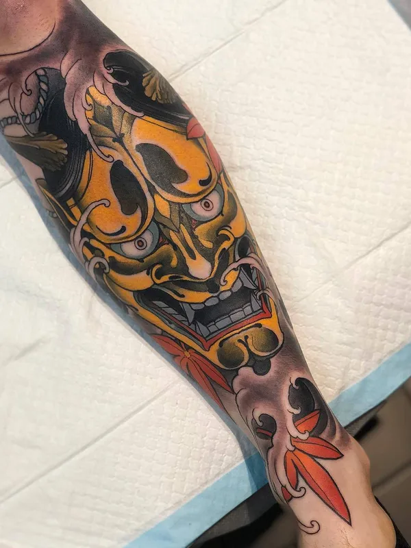 color japanese 纹身 在 forearm #26422 | 纹身师 Jake Danielson