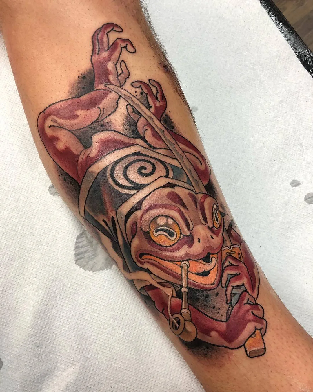 Tattoo artist MOSH, color neo traditional oriental tattoo by individual design | Barcelona, Spain