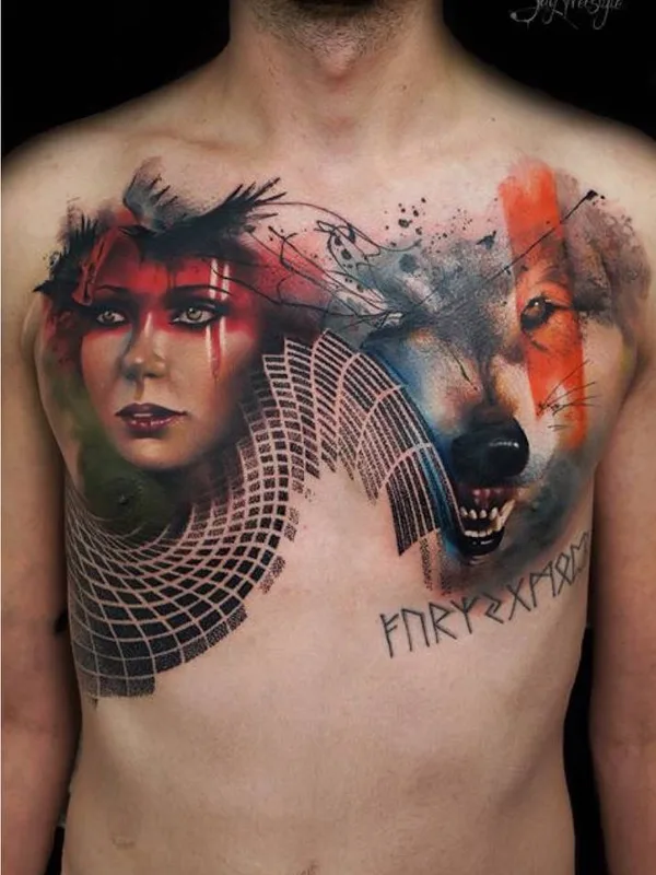 male color realism татуировка на chest #27016 | Тату мастер Jay Freestyle