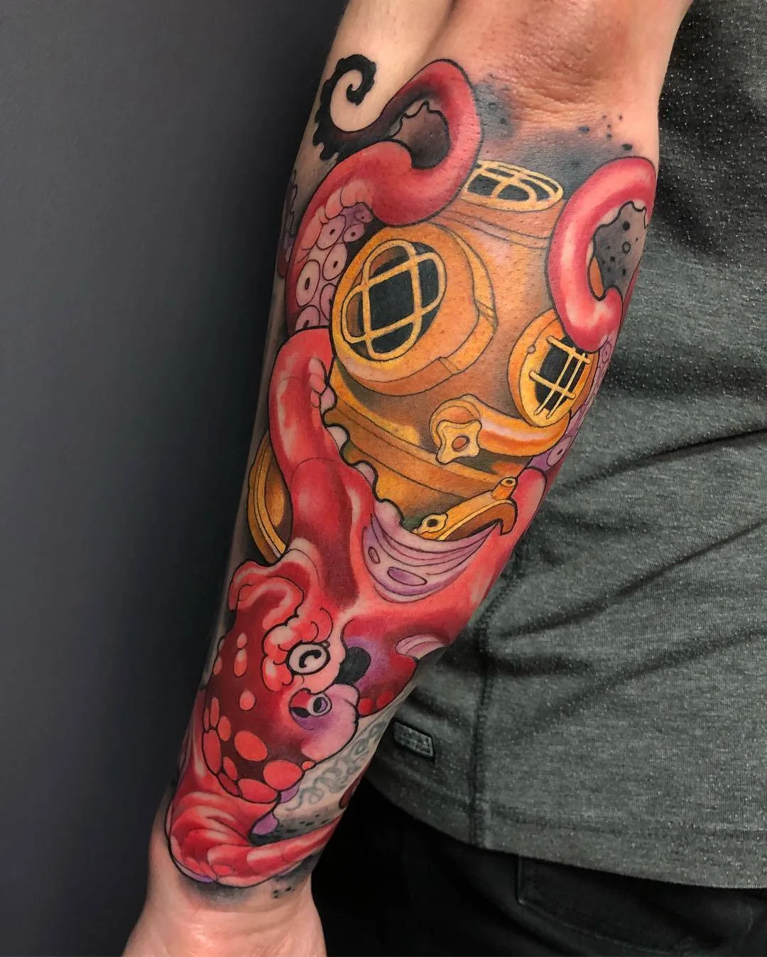 Tattoo artist MOSH, color neo traditional oriental tattoo by individual design | Barcelona, Spain