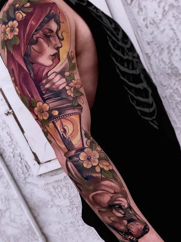 color realism 纹身 在 full sleeve #26771 | 纹身师 Matt Tischler