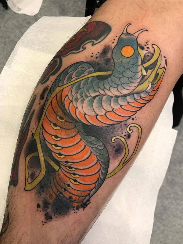 color japanese Tatuagem em calf #26960 | Tatuador MOSH
