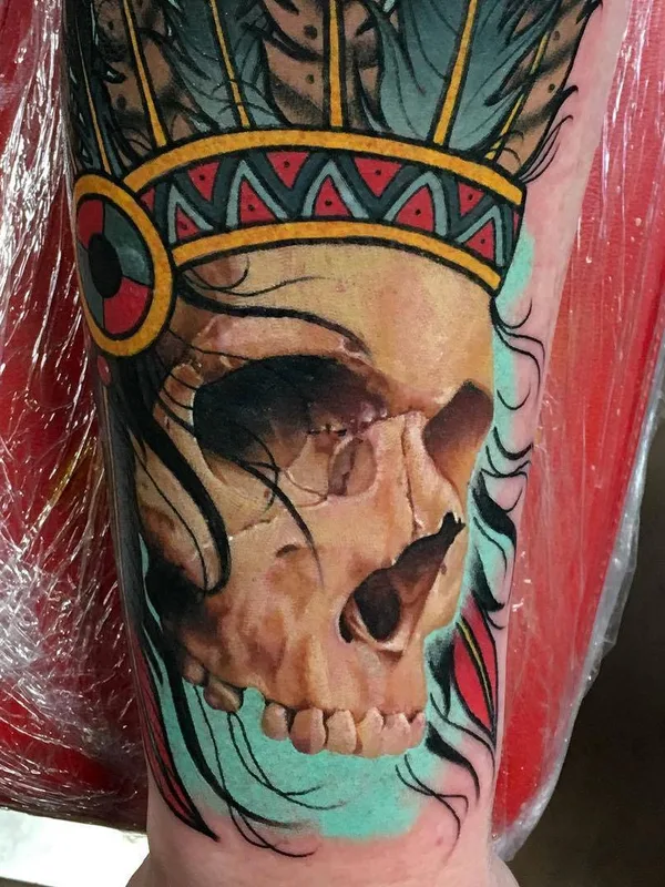 color neo traditional 纹身 在 forearm #26748 | 纹身师 John Yogi Barrett