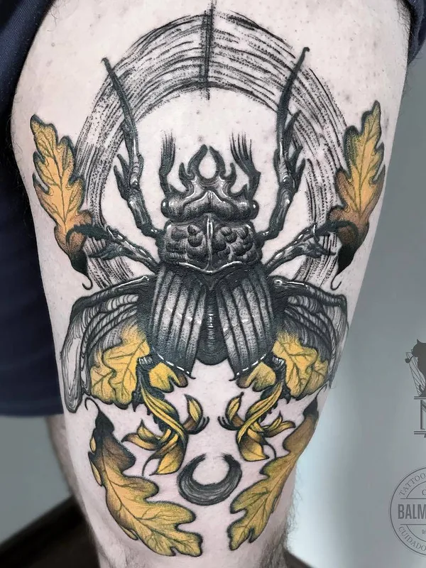 color illustrative Tatuaggio su thigh #26666 | Tatuatore Maurycy Szymczak
