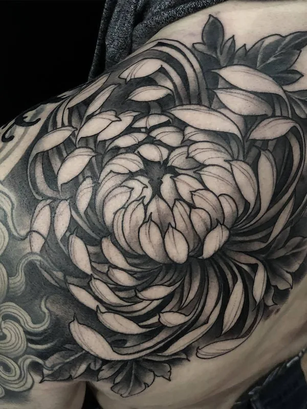 black and grey japanese Tatuagem em shoulder #26963 | Tatuador MOSH