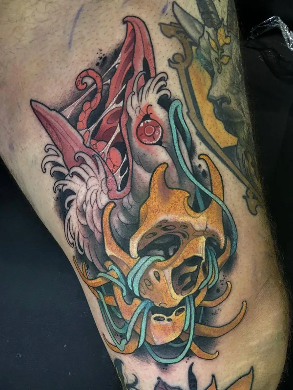 color illustrative Tatuagem em calf #26968 | Tatuador MOSH