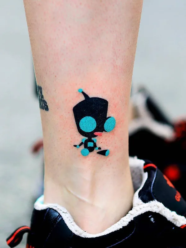 color cartoon Tatuaggio su ankle #26850 | Tatuatore Zzizziboy