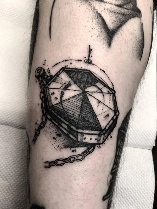 black and grey blackwork 纹身 在 forearm #26645 | 纹身师 Kévin Plane