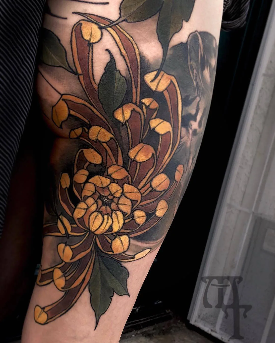 Tattoo artist Matt Tischler, authors style color neo traditional tattoo | USA