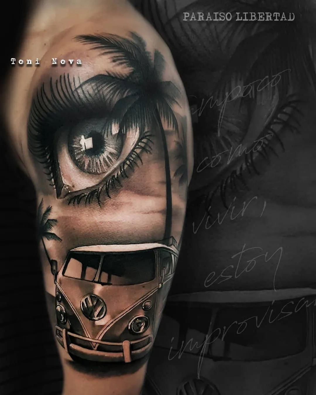 Tattoo artist Toni Nova, color and black&grey portrait tattoo realism, surrealistic tattoo | Barcelona, Spain