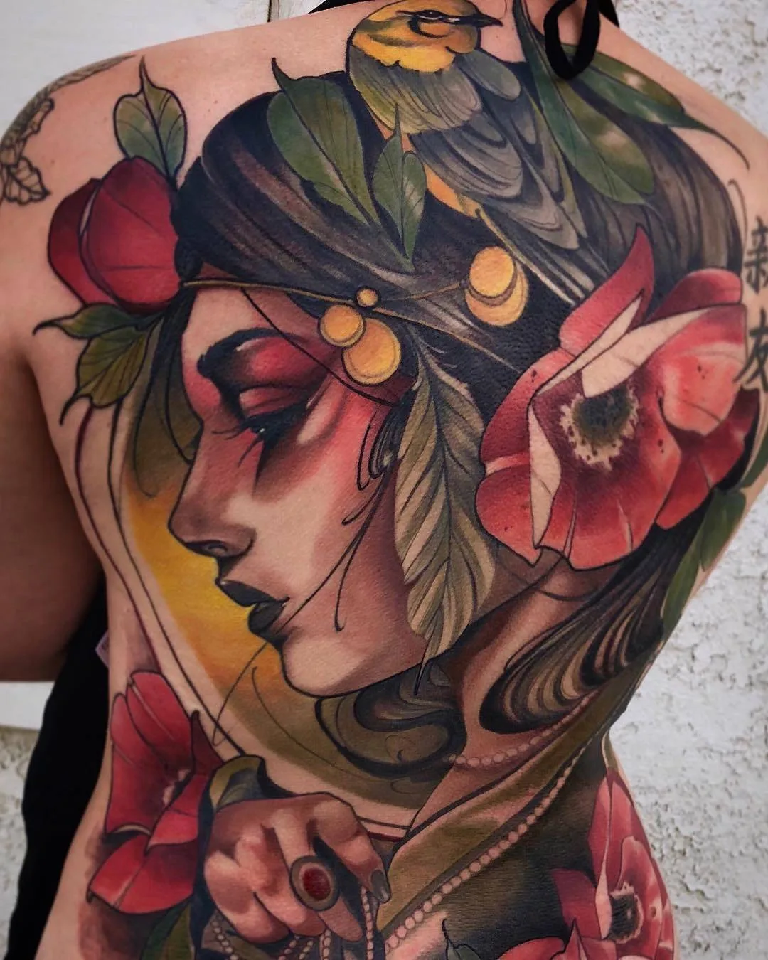 Tattoo artist Matt Tischler, authors style color neo traditional tattoo | USA