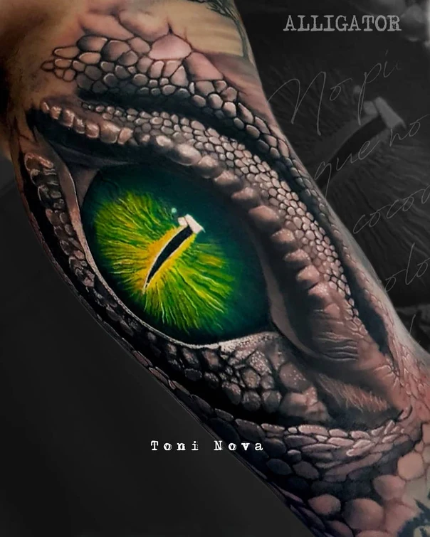 Realism Animal, Eye tattoo on Forearm