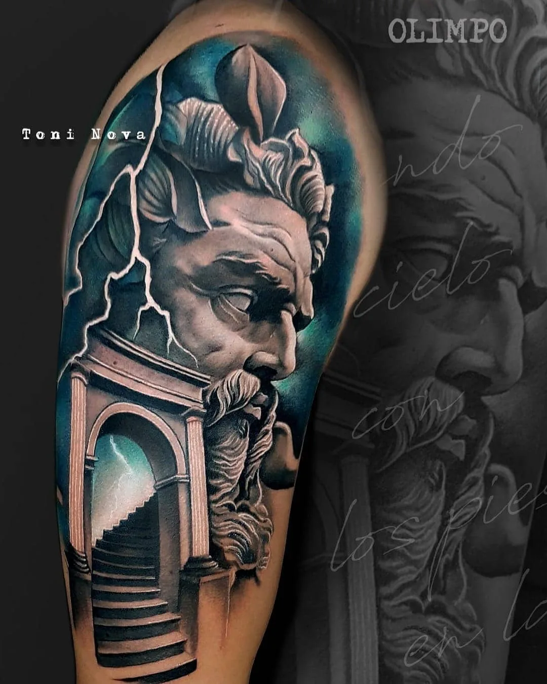 Tattoo artist Toni Nova, color and black&grey portrait tattoo realism, surrealistic tattoo | Barcelona, Spain
