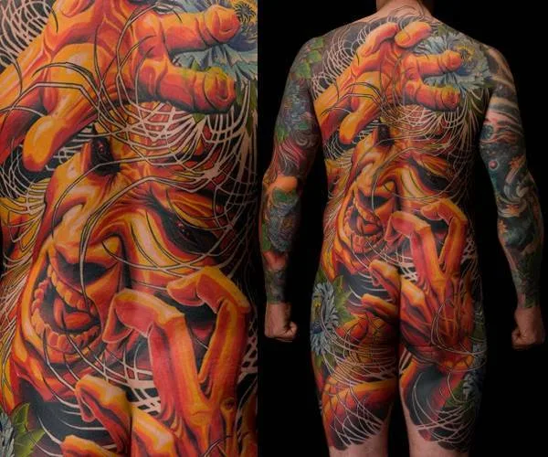Artista de tatuagem Adrian Lee, cria tatuagens em cores grandes, nova escola e ornamental | EUA
