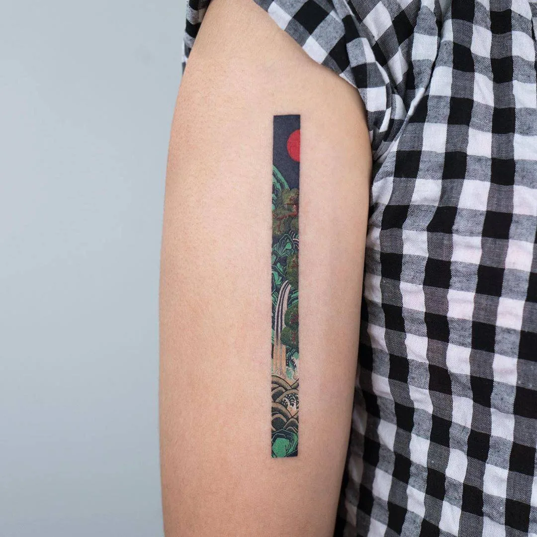 Тату мастер EQ tattoo, авторская акварельная восточная татуировка, Frame | Сеул, Корея