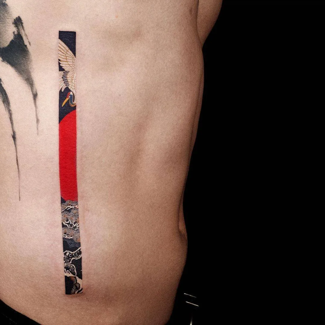 Тату мастер EQ tattoo, авторская акварельная восточная татуировка, Frame | Сеул, Корея
