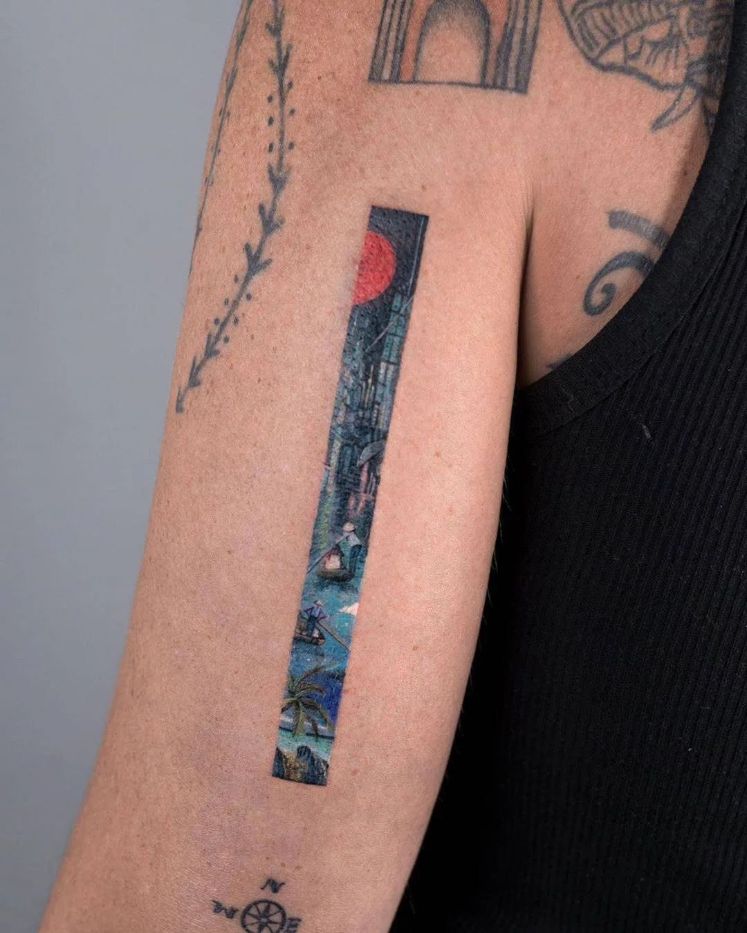 Тату мастер EQ tattoo, авторская акварельная восточная татуировка, Frame | Сеул, Корея