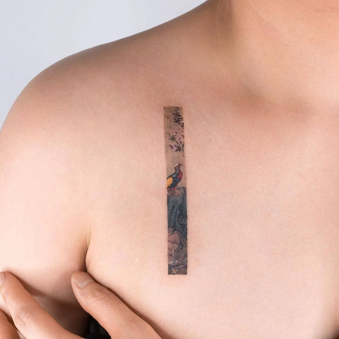 Тату мастер EQ tattoo, авторская акварельная восточная татуировка, Frame | Сеул, Корея