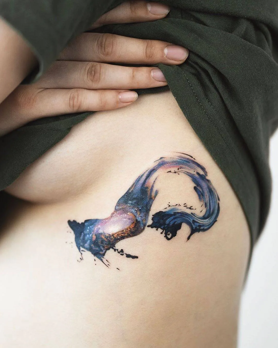 Tattoo artist Rey Jasper, authors color tattoo, watercolor, realism, minimalism, flowers | Auckland, New Zealand