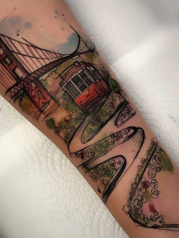 color watercolor татуировка на forearm #34170 | Тату мастер Renata Henriques