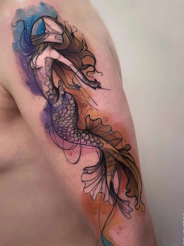 color illustrative татуировка на upper arm #34163 | Тату мастер Renata Henriques