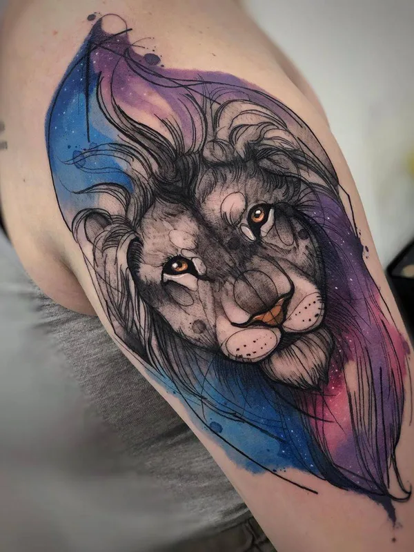 color watercolor татуировка на upper arm #34171 | Тату мастер Renata Henriques