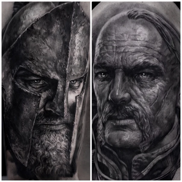 Realism Spartan, Man tattoo on Forearm