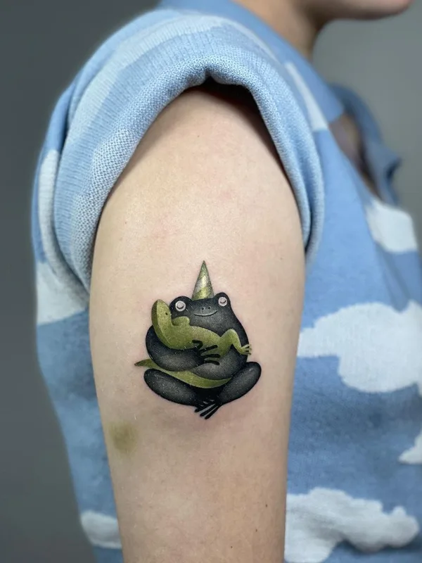 color illustrative tattoo on upper arm #43601 | Tattoo Artist Даша Ебалотная