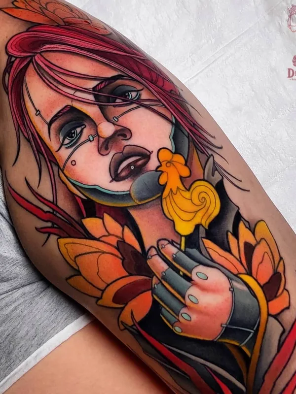 female color neo traditional Tatuaggio su forearm #43625 | Tatuatore Павел Турбо
