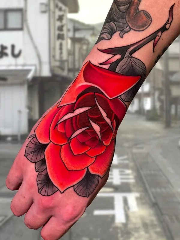 color neo traditional Tatuaggio su hand #43632 | Tatuatore Павел Турбо