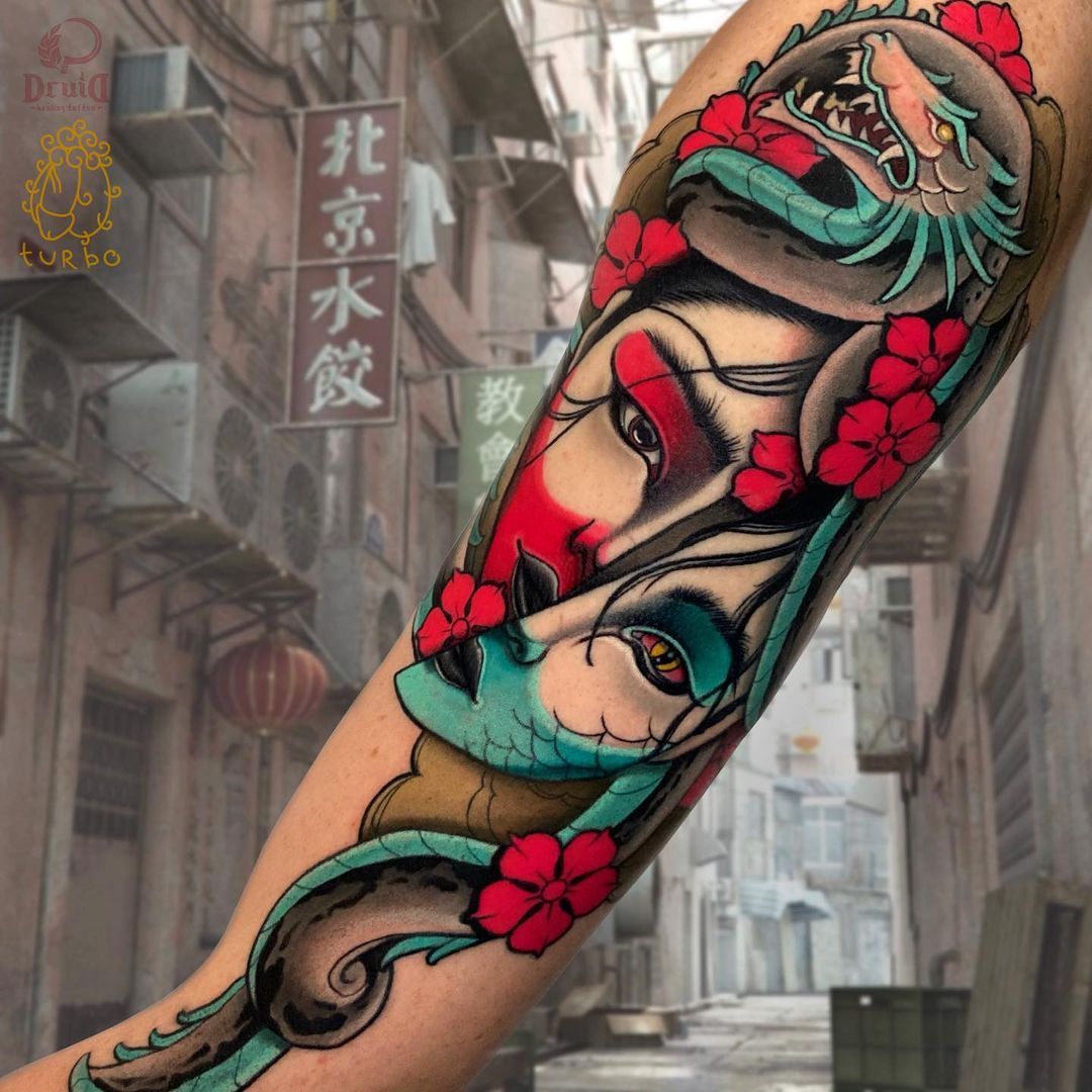 Awesome 3D Grey Turbo Tattoo On Right Half Sleeve
