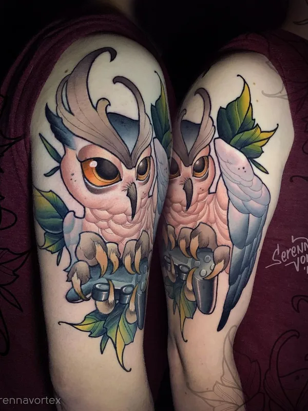 color neo traditional tatouage sur upper arm #43660 | Artiste tatoueur Serenna Vortex
