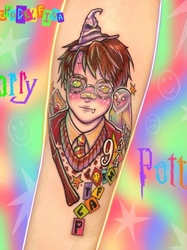 color illustrative Tatuaggio su forearm #43671 | Tatuatore Дельфина Норзова