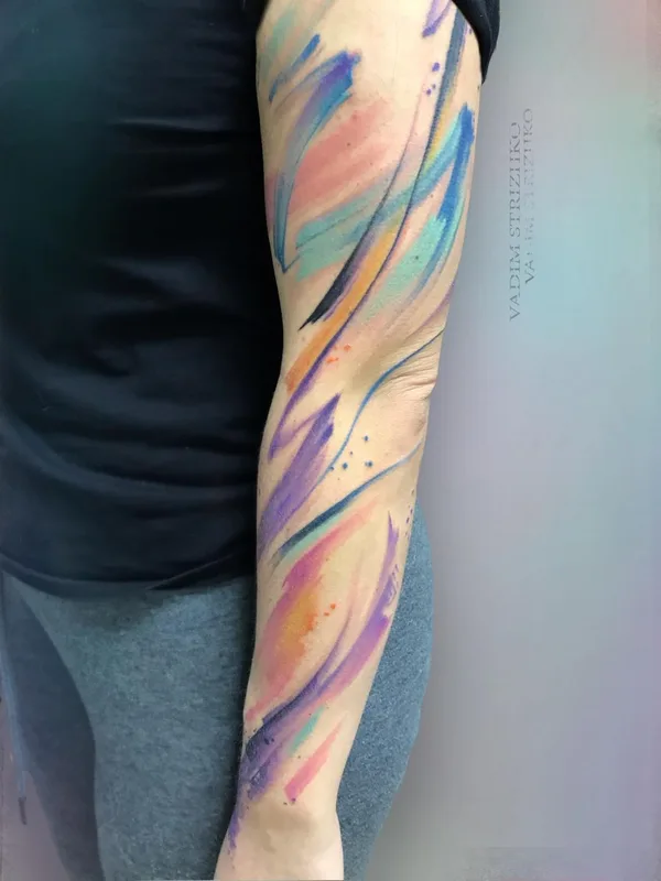 color watercolor татуировка на forearm #43704 | Тату мастер Вадим Стрижко