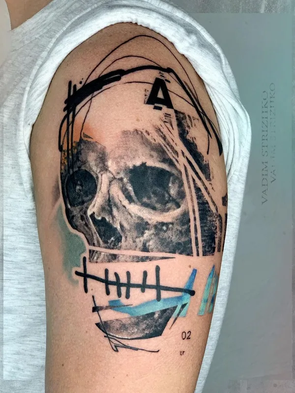 black and grey black and grey татуировка на upper arm #43708 | Тату мастер Вадим Стрижко