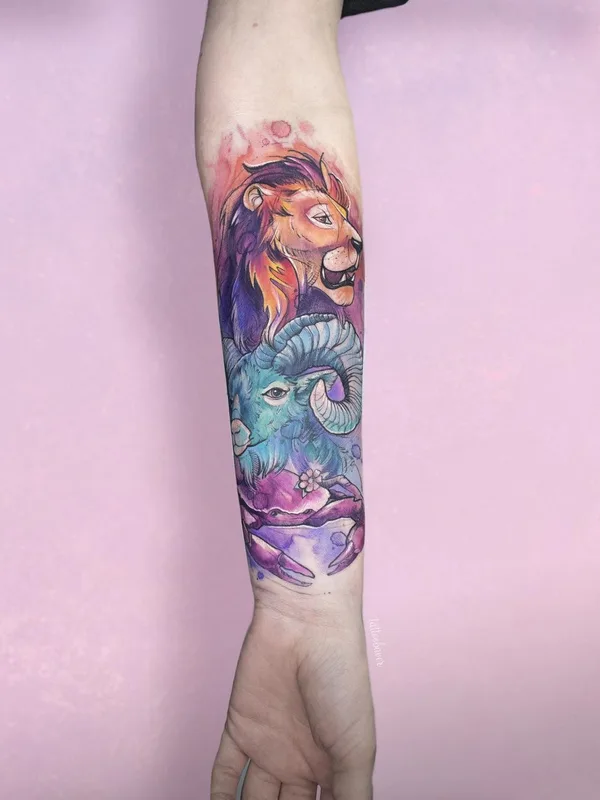 color watercolor татуировка на forearm #43758 | Тату мастер Дарья Бавер