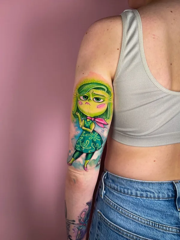 female color illustrative татуировка на upper arm #43763 | Тату мастер Дарья Бавер