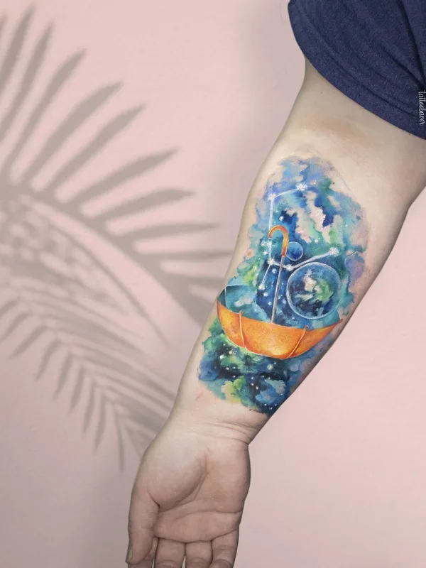color watercolor татуировка на forearm #43756 | Тату мастер Дарья Бавер
